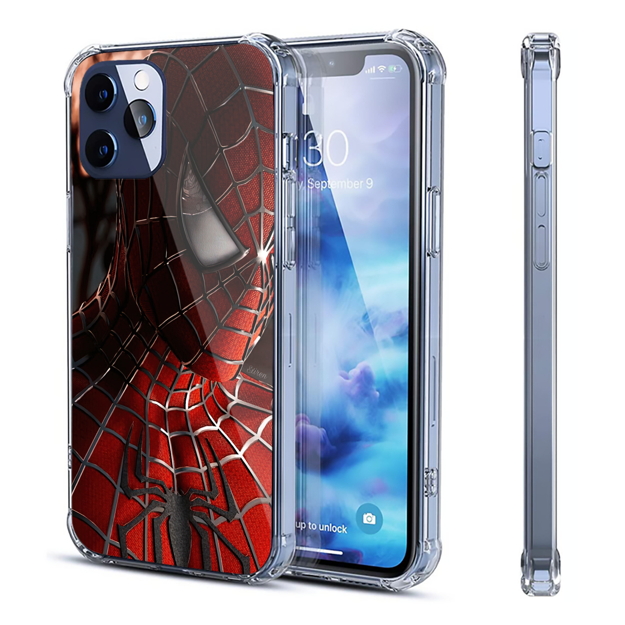 （画像用） Spider Man スパイダーマン 【iPhone 12シリーズ対応】透明スマホケース（クリアソフトケース）